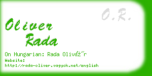 oliver rada business card